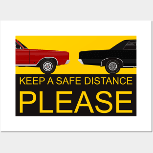 Keep a safe distance. Posters and Art